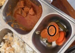 Video kemunculan ulat sayur pada satu porsi menu Makan Bergizi Gratis (MBG) di Bangkalan