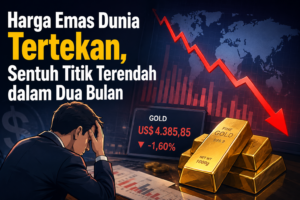 Harga Emas Dunia Tertekan, Sentuh Titik Terendah dalam Dua Bulan